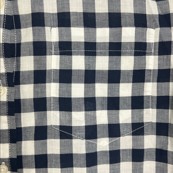 J. Crew Women's Navy White Gingham Lightweight Cotton Signature Fit Shirt Small - Picture 9 of 12